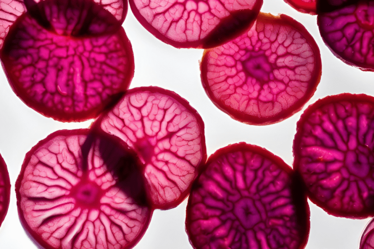 Tranches de betterave riches en nitrates soutenant la circulation et l’alimentation après opération.